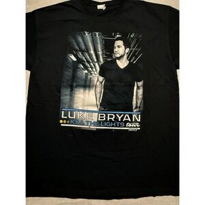 RARE Luke Bryan 2017 "Kill the Lights"‎ Tour Concert T-Shirt - Men's Size Xl